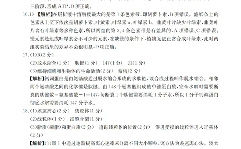 生物学答案_扫描版_2026年03月高一试卷_260326云南金太阳2025-2026学年高一下学期3月开学联考_云南省多校2025-2026学年高一下学期3月学情自测生物试题