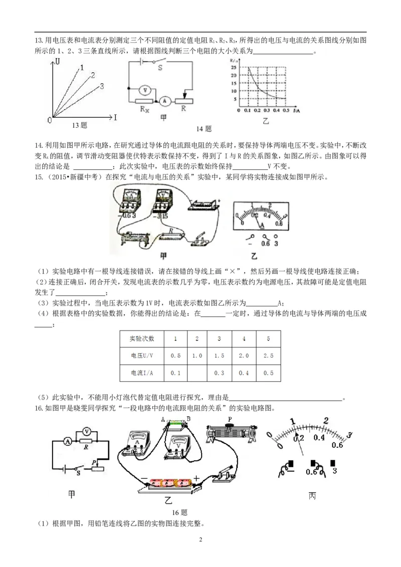 欧姆定律巩固练习_初物_1初中物理_初三物理_欧姆定律