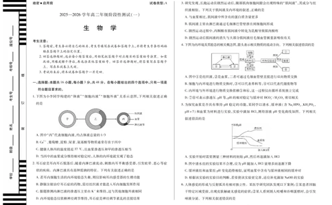 生物学A卷天一大联考&middot;2025-2026学年高二年级阶段性测试（一）_2025年11月高一试卷_251107天一大联考&middot;河南省2025-2026学年高二年级阶段性测试（一）（全）