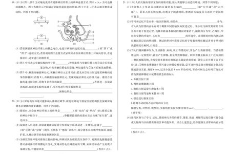 生物学A卷天一大联考&middot;2025-2026学年高二年级阶段性测试（一）_2025年11月高一试卷_251107天一大联考&middot;河南省2025-2026学年高二年级阶段性测试（一）（全）