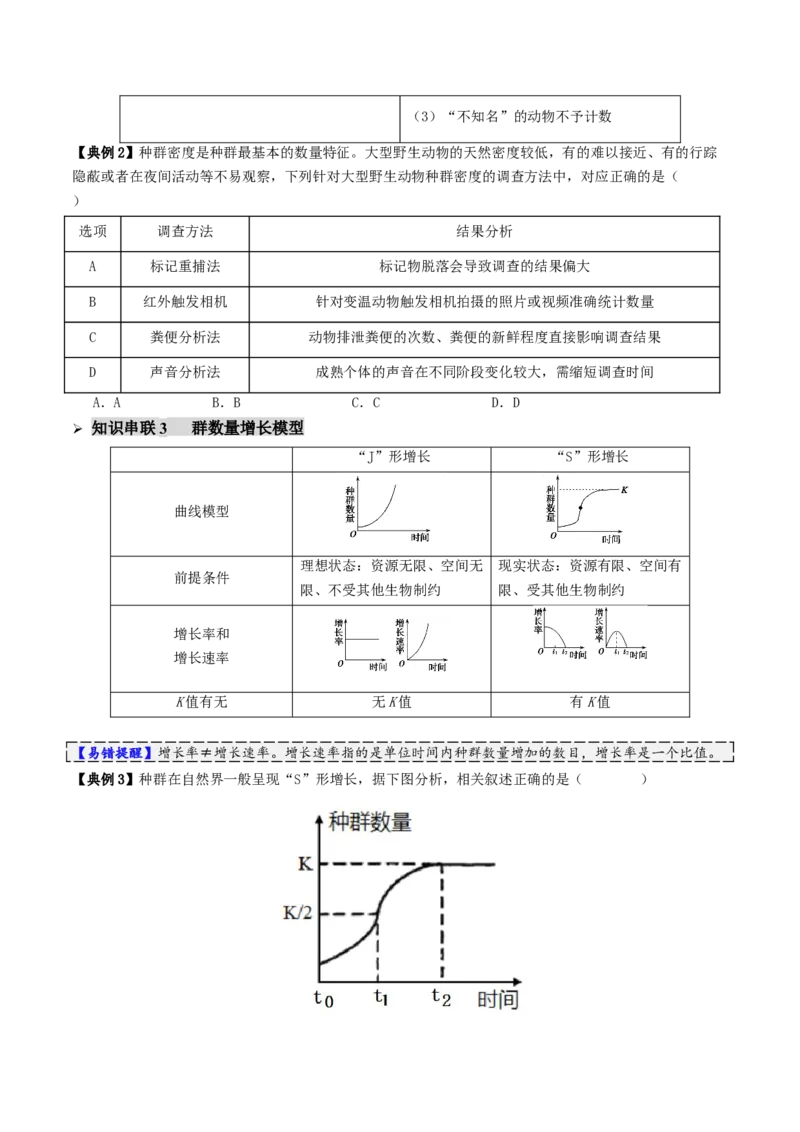 第14讲种群和群落（配套讲义）（原卷版）_2025年新高考资料_二轮复习_上好课2025年高考生物二轮复习讲练测（新高考通用）3380526