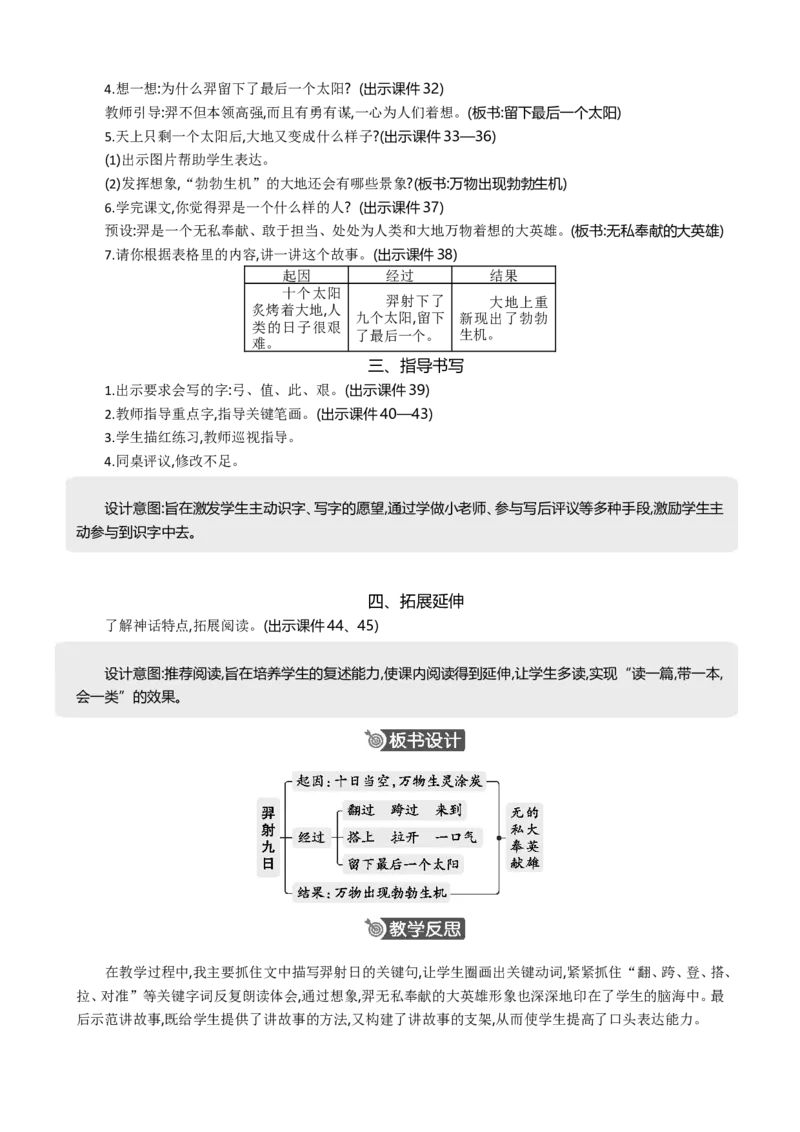 24羿射九日精华版教案_部编人教版2年级下册语文_（赠送）新版-2025年2月二年级下册语文资料(课件+教案)(赠送资料-不需要就不下载)_8.第八单元_24羿射九日_教案