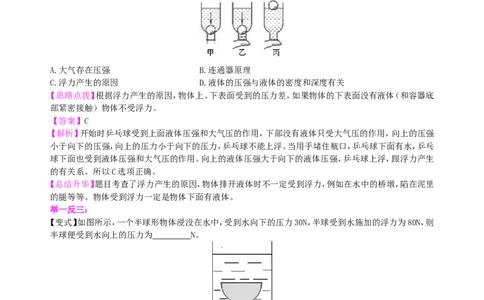 浮力知识讲解_初物_1初中物理_4初二物理人教版知识导学