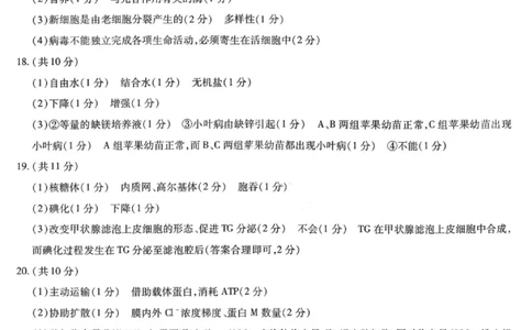 生物答案-2025-2026学年河南天一大联考高一年级12月阶段性诊断_2025年12月高一试卷_251220河南省天一大联考2025-2026学年高一上学期12月阶段性检测