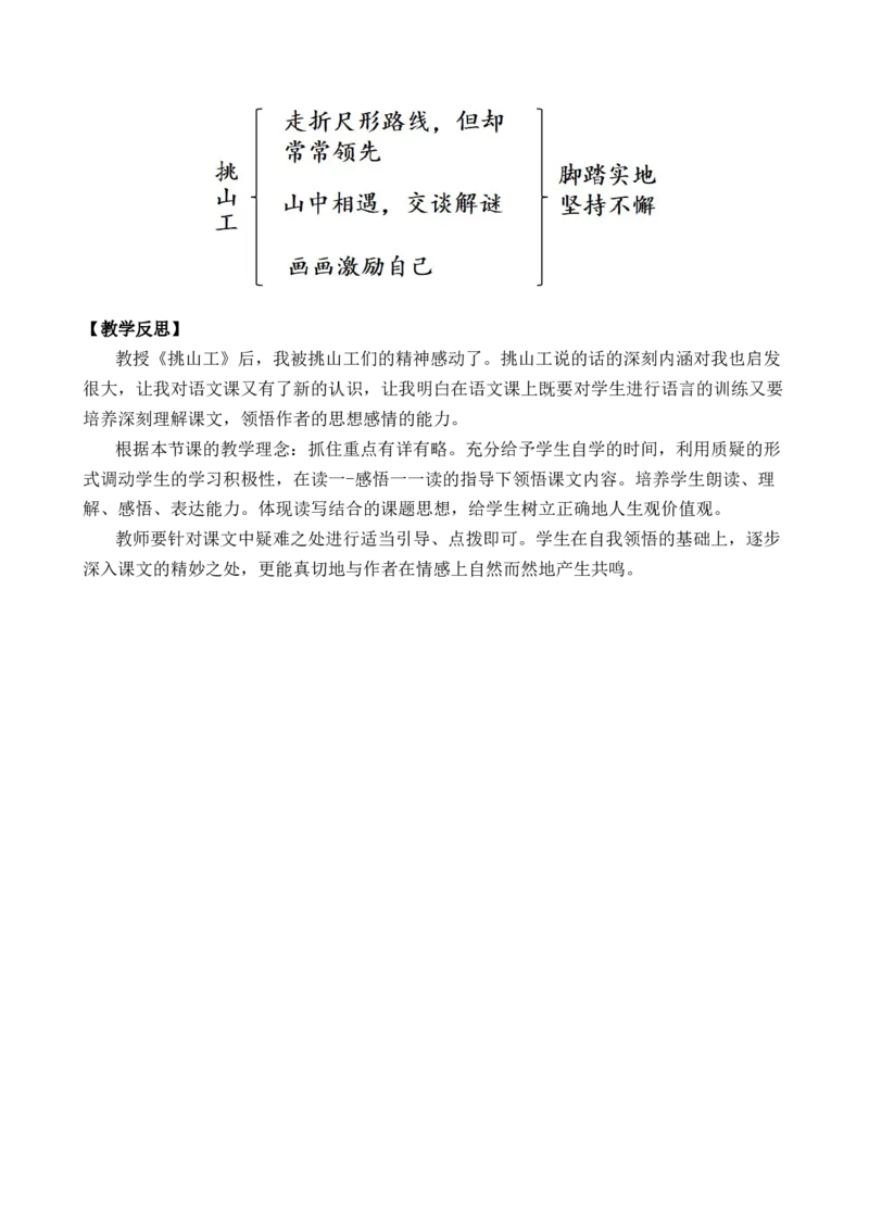 25挑山工优质教案_部编人教版4年级下册语文_（赠送）新版-2025年2月四年级下册语文资料(课件+教案)(赠送资料-不需要就不下载)_7.第七单元_25挑山工_教案