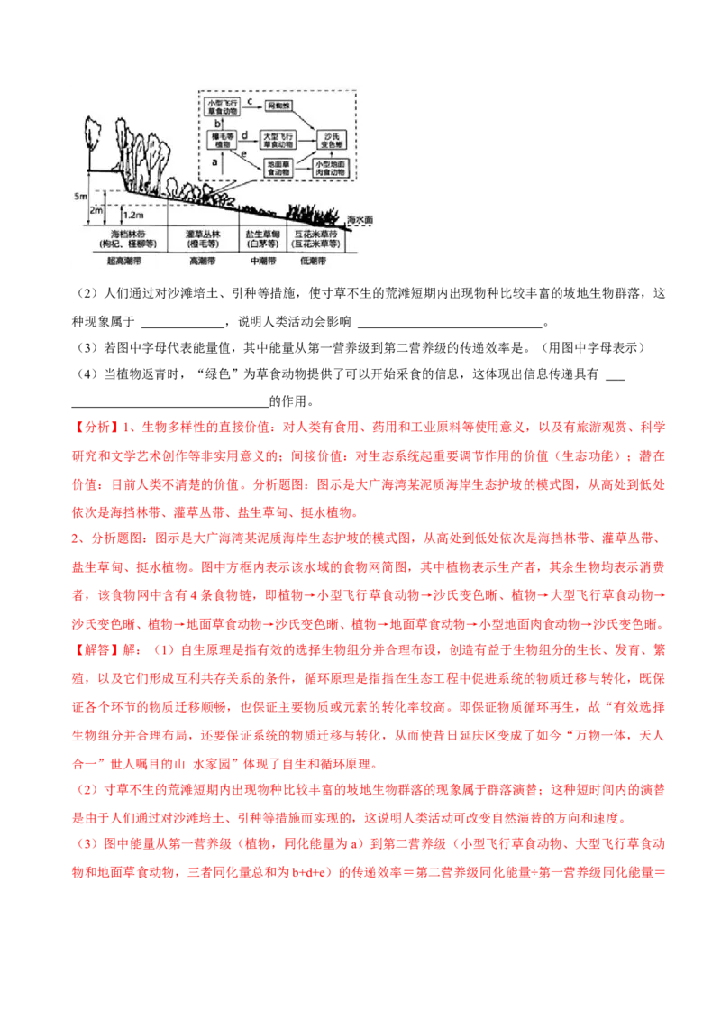 第12讲生物与环境（讲练）（解析版）_新高考复习资料_2023年新高考复习资料_二轮复习_2023年高考生物二轮复习讲练测（新教材专用）