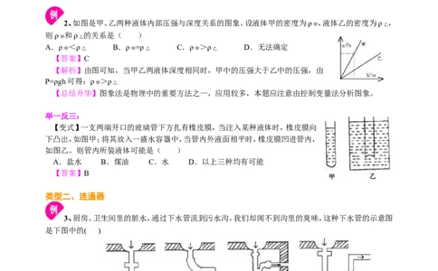 液体压强（提高）知识讲解_初物_1初中物理_北京四中内部教案初二物理_液体的压强(提高)
