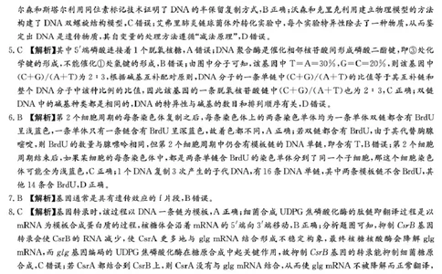 生物答案（高一期中）_2025年05月试卷_0530湖南省长沙市第一中学2024-2025学年高一下学期期中考试_湖南省长沙市第一中学2024-2025学年高一下学期期中考试生物试题Word版含解析