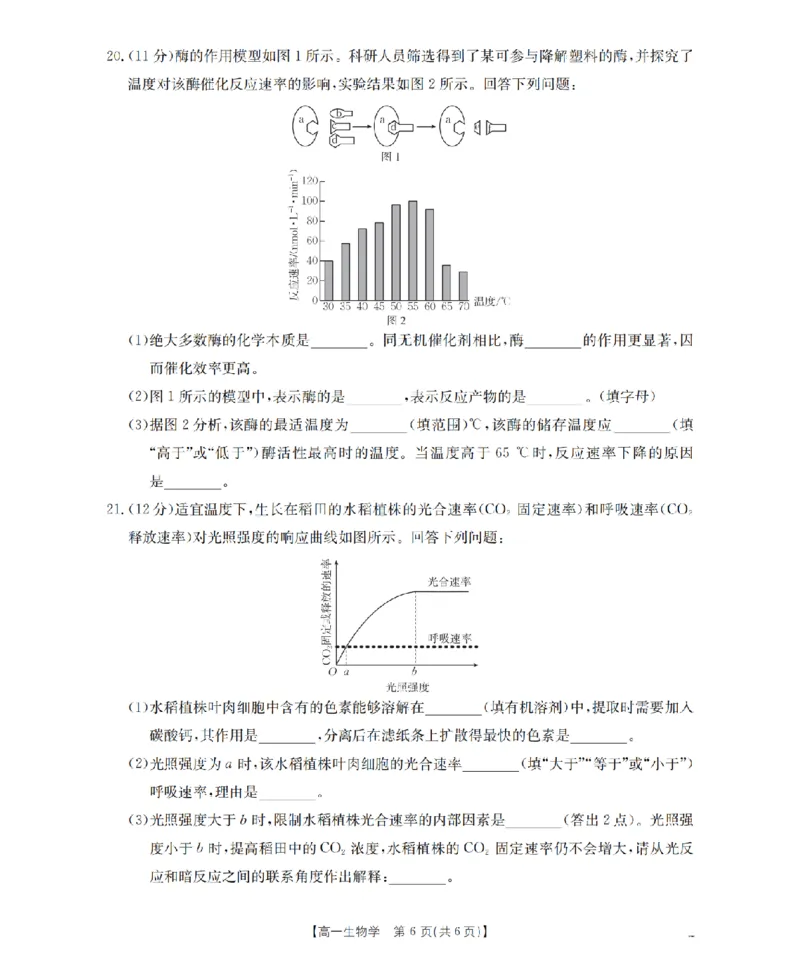 生物_扫描版_2026年02月高一试卷_260215河南省南阳地区2025-2026学年高一上学期期末摸底考试卷（全）