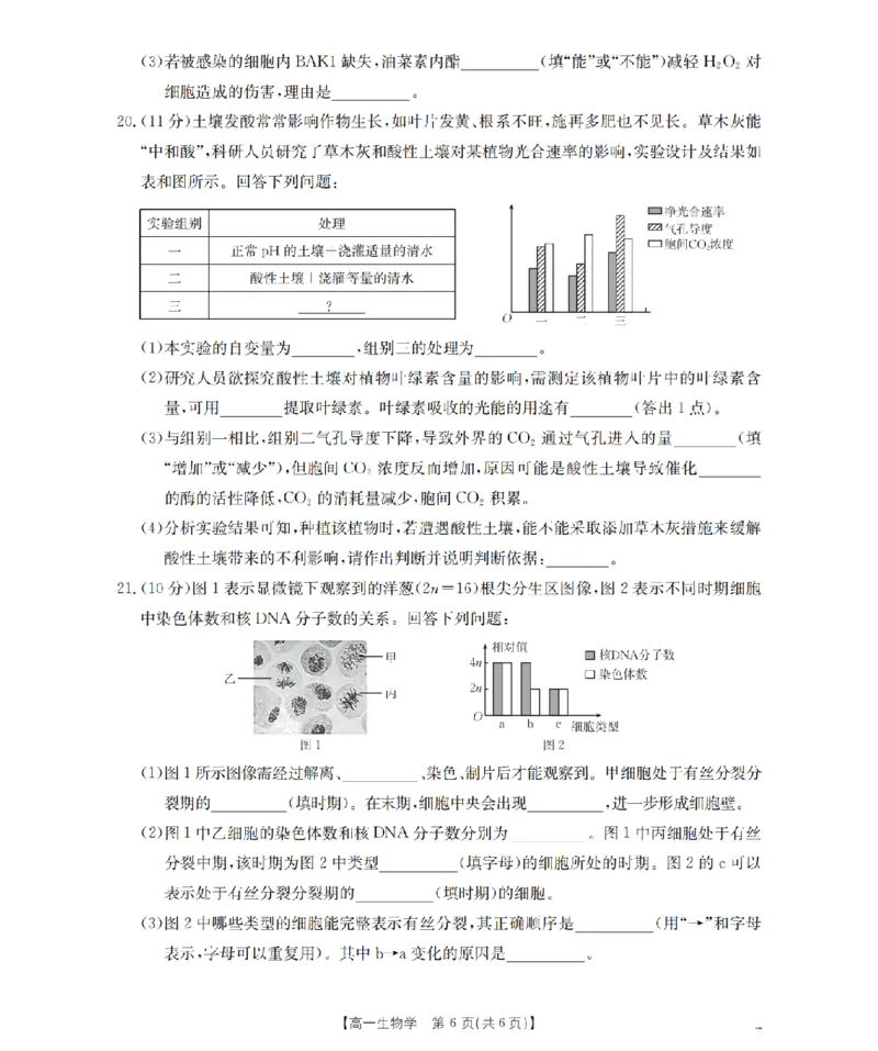 生物学_扫描版_2026年03月高一试卷_260326云南金太阳2025-2026学年高一下学期3月开学联考_云南省多校2025-2026学年高一下学期3月学情自测生物试题