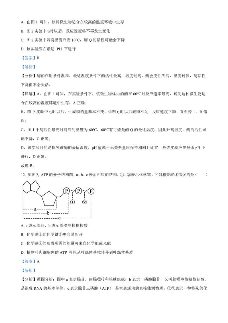 生物2025-2026长春汽三高一上期末考试_2026年02月高一试卷_260209吉林省长春市长春汽车经济技术开发区第三中学2025-2026学年高一上学期期末考试