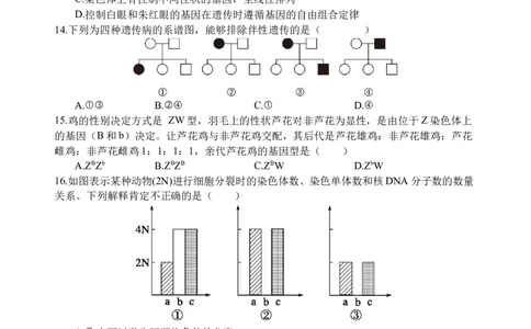 生物试题_2025年05月试卷_0519四川省遂宁市射洪中学2024-2025学年高一下学期期中考试_四川省遂宁市射洪中学2024-2025学年高一下学期期中考试生物试题（含答案）