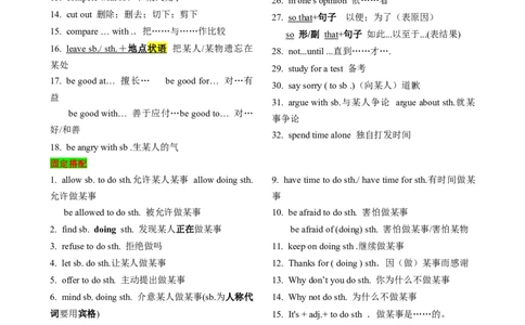 （同步100分背默）Unit4Whydon'tyoutalktoyourparents？知识清单（背诵版）_最新人教版英语八年级下册_旧版（有参考价值）_版本二_八年级英语下册（人教版）_同步知识背默-V30