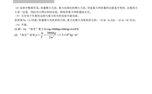 物理第7章-重力练习题_初物_1初中物理