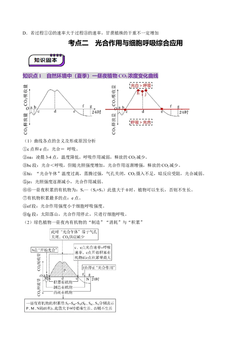 第11讲细胞代谢综合分析（讲义）（原卷版）_2025年新高考资料_一轮复习_2025年高考生物一轮复习讲练测（新教材新高考）