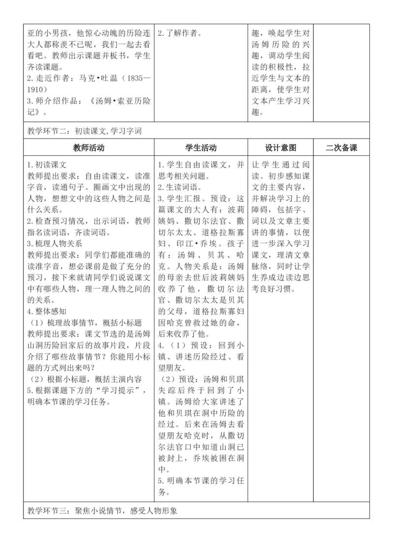 2026年春期部编人教版6年级下册语文核心素养教案（反思有内容）（第2单元）_部编人教版6年级下册语文_2026年春期-6年级下册教案_单元教案
