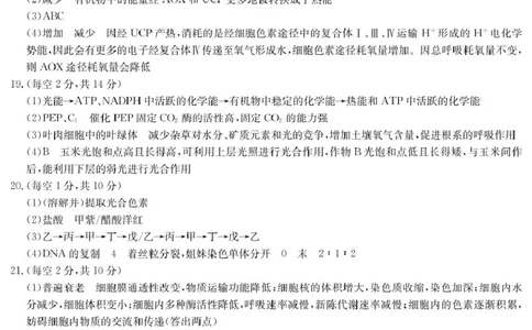 生物答案（附中高一入学2期）_2025年02月试卷_0227湖南师范大学附属中学2024-2025学年高一下学期入学考试