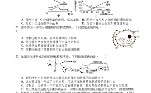 生物试题定稿_2025年10月高一试卷_251022四川省南充高级中学2025-2026学年高一上学期10月月考试题（全）_四川省南充高级中学2025-2026学年高一上学期10月月考试题生物Word版含答案
