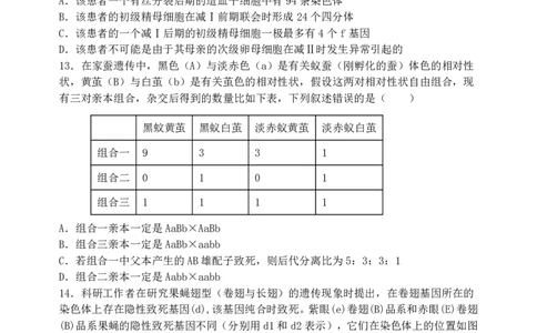 生物-东北育才高中2025-2026学年度高一下学期第一次月考_2026年04月高一试卷_260412东北育才高中2025-2026学年度高一下学期第一次月考