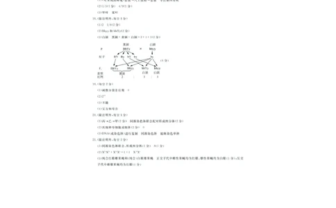 生物答案_2025年04月试卷_0409甘肃省平凉市静宁县静宁县文萃中学2024-2025学年高一下学期4月月考_甘肃省平凉市静宁县文萃中学2024-2025学年高一下学期4月月考生物试题（扫描版有答案）