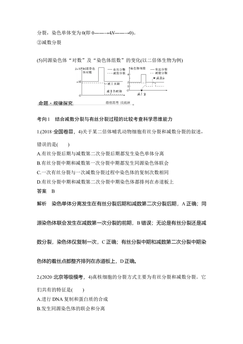 第11讲减数分裂和受精作用_通用版（老高考）复习资料_2023年复习资料_一轮复习_2023年高考生物一轮复习讲义+课件（全国版）_2023年高考生物一轮复习讲义（全国版）_赠补充习题