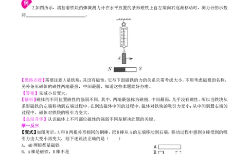 磁现象磁场知识讲解_初物_1初中物理_4初三物理人教版知识导学_42磁现象　磁场