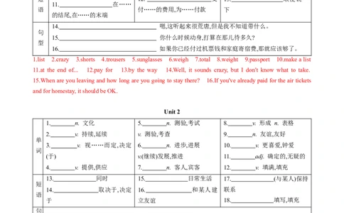 （同步100分背默）Module7SummerinLosAngeles知识清单（背诵版）_最新人教版英语八年级下册_旧版（有参考价值）_版本二_八年级英语下册（人教版）_同步知识背默-V30