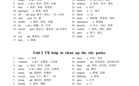 过课本01八年级英语下册Unit1-10核心单词(背诵版)_最新人教版英语八年级下册_旧版（有参考价值）_版本二_八年级英语下册（人教版）_单词专项