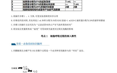 第11讲细胞代谢综合分析（讲义）（学生版）_新高考复习资料_2024年新高考复习资料_一轮复习资料_完2024年高考生物一轮复习讲练测(课件+讲义+练习)（新高考）_讲义+练习