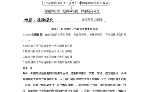 第12讲　细胞的分化、衰老和死亡_新高考复习资料_2023年新高考复习资料_一轮复习_2023年新高考大一轮复习讲义_2023年高考生物一轮复习讲义（新人教新高考）_赠补充习题