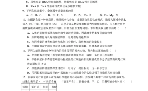 石嘴山市第一中学2025-2026学年高一上学期1月月考生物试卷_2026年02月高一试卷_260202宁夏回族自治区石嘴山市第一中学2025-2026学年高一上学期1月月考（全）
