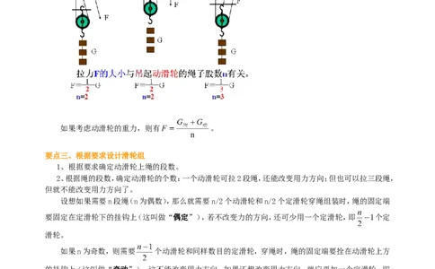 滑轮（基础）知识讲解_初物_人教版初中物理初二三教案讲义专项练习八九年级电子版word资料_最新人教版初中物理初二下册_赠送：人教版初中物理讲义8下基础+提高_91基础滑轮