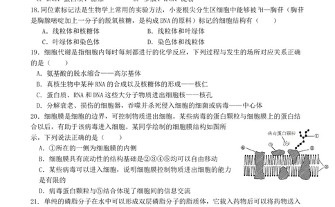 福建省厦泉五校2025-2026学年高一上学期期中联考试题生物Word版含答案_2025年12月高一试卷_251211福建省厦泉五校2025-2026学年高一上学期期中联考试题
