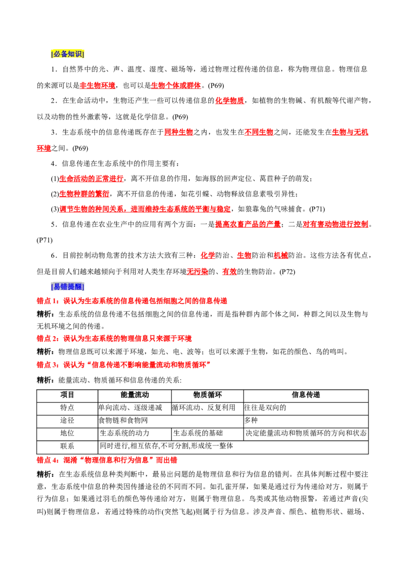 第3章生态系统及其稳定性（背诵版）_2025年新高考资料_专项复习_晨读晚默备战2025年高考生物必背知识清单_第3章生态系统及其稳定性-晨读晚默备战2025年高考生物必背知识清单