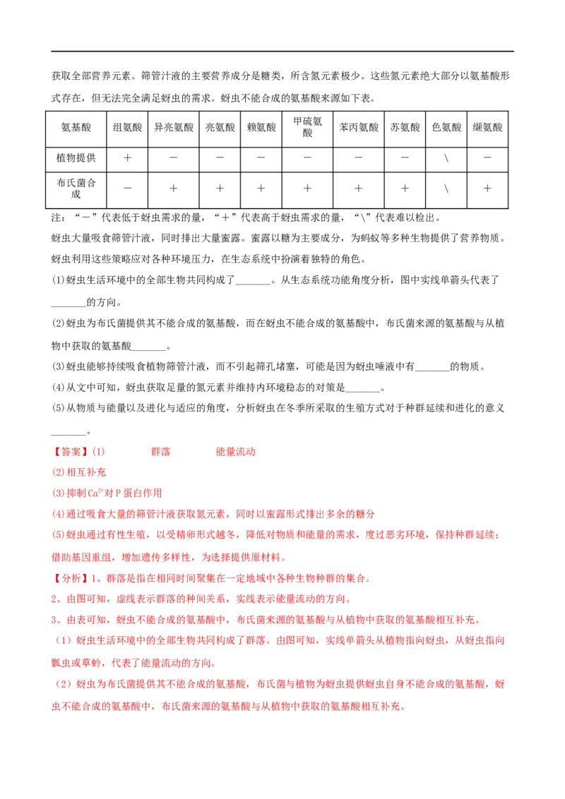 第29练生态系统（解析版）_新高考复习资料_2023年新高考复习资料_一轮复习_2023年高考生物一轮复习小题多维练（新高考专用）