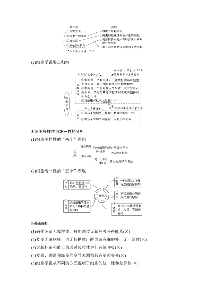 第1讲借助显微镜走近细胞_通用版（老高考）复习资料_2023年复习资料_一轮复习_2023年高考生物一轮复习讲义+课件（全国版）_2023年高考生物一轮复习讲义（全国版）_赠补充习题