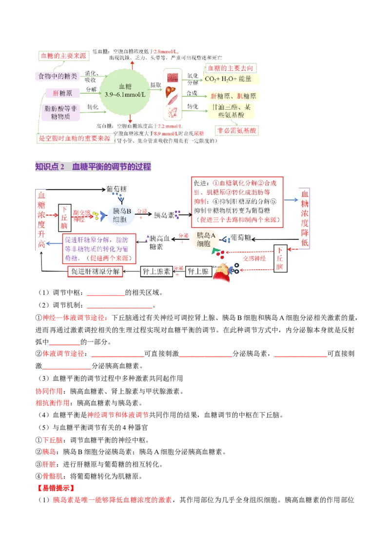 第26讲体液调节（讲义）（原卷版）_2025年新高考资料_一轮复习_2025年高考生物一轮复习讲练测（新教材新高考）