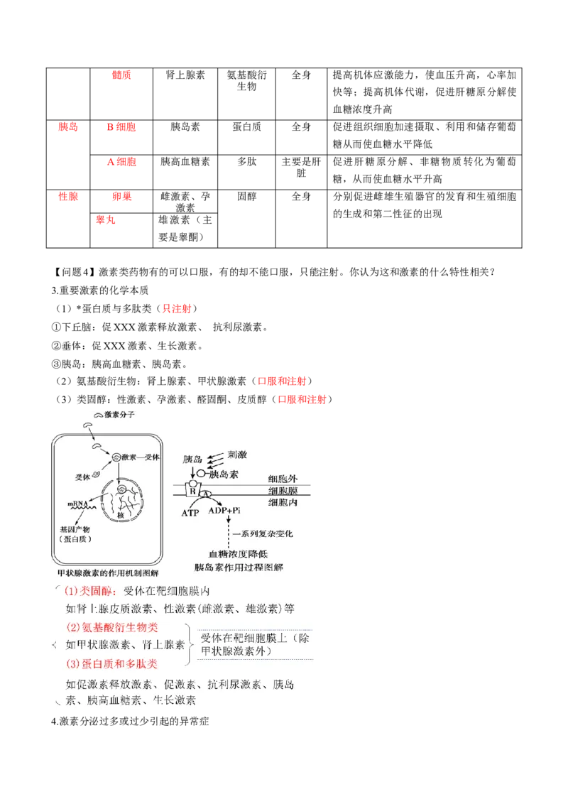 第26讲体液调节（讲义）（原卷版）_2025年新高考资料_一轮复习_2025年高考生物一轮复习讲练测（新教材新高考）