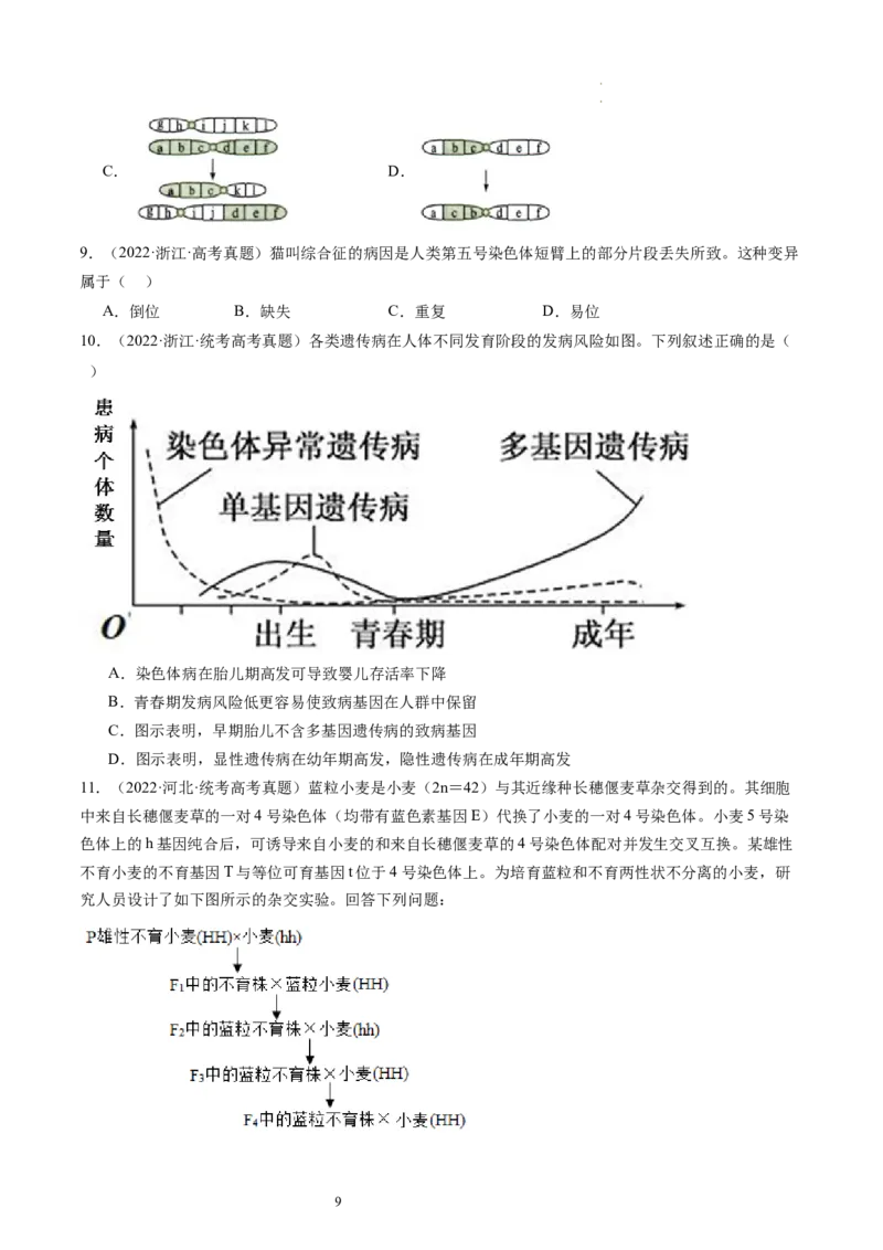 第23讲生物的变异（练习）（原卷版）_新高考复习资料_2024年新高考复习资料_一轮复习资料_完2024年高考生物一轮复习讲练测(课件+讲义+练习)（新高考）_讲义+练习