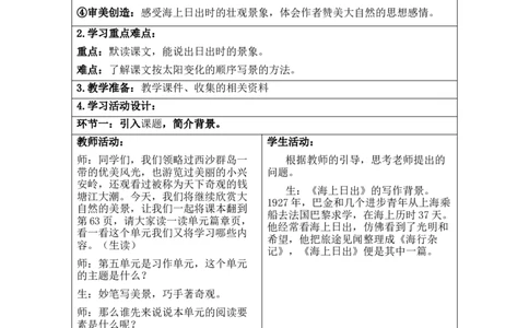 第5单元_部编人教版4年级下册语文_2025年春期分单元教案