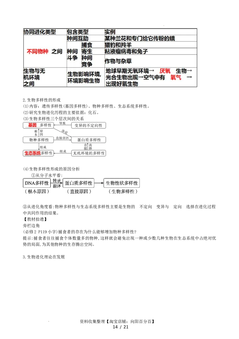 第24讲生物的进化（讲义）（教师版）_新高考复习资料_2024年新高考复习资料_一轮复习资料_完2024年高考生物一轮复习讲练测(课件+讲义+练习)（新高考）_讲义+练习