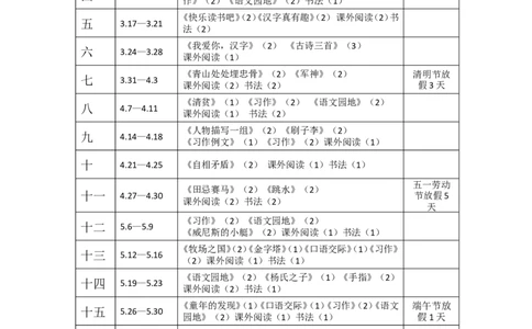 语文五年级下册教学进度表_部编人教版5年级下册语文_（赠送）新版-2025年2月五年级下册语文资料(课件+教案)(赠送资料-不需要就不下载)_教学进度表与教材分析