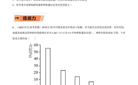 第27练种群及其动态（原卷版）_新高考复习资料_2023年新高考复习资料_一轮复习_2023年高考生物一轮复习小题多维练（新高考专用）