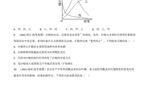 第27练种群及其动态（原卷版）_新高考复习资料_2023年新高考复习资料_一轮复习_2023年高考生物一轮复习小题多维练（新高考专用）