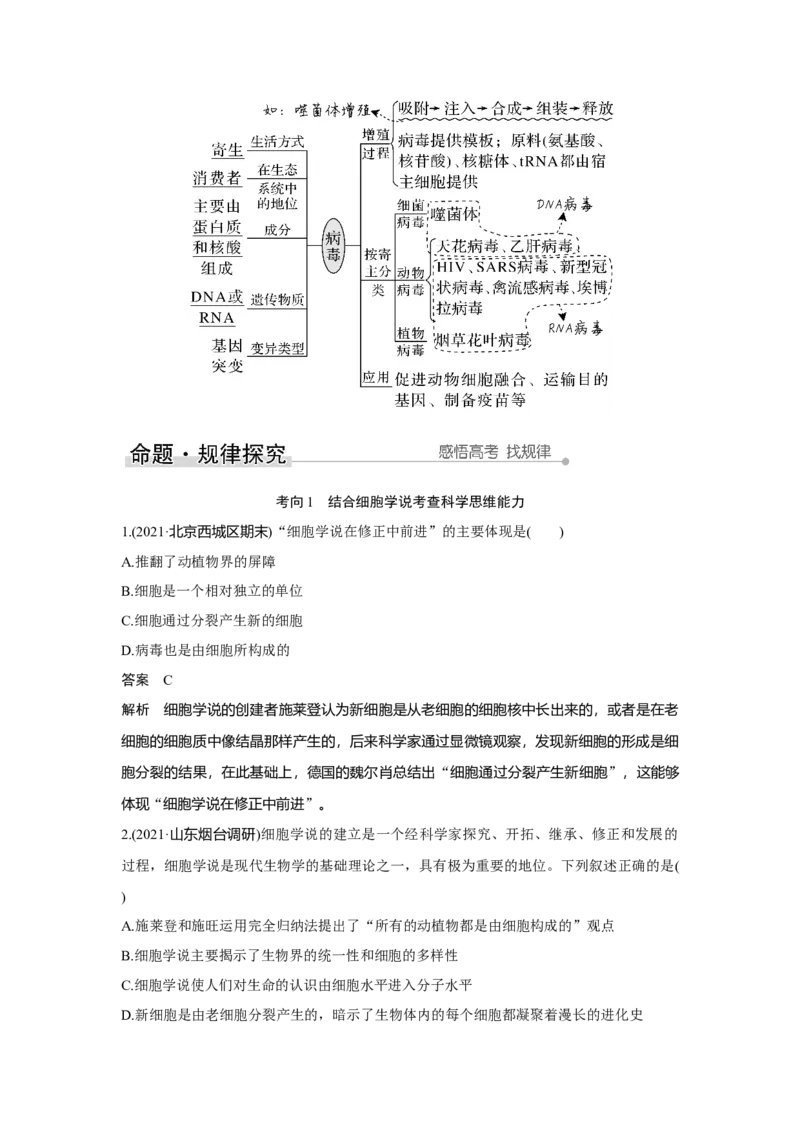 第1讲　借助显微镜走近细胞_新高考复习资料_2023年新高考复习资料_一轮复习_2023年新高考大一轮复习讲义_2023年高考生物一轮复习讲义（新人教新高考）_赠补充习题