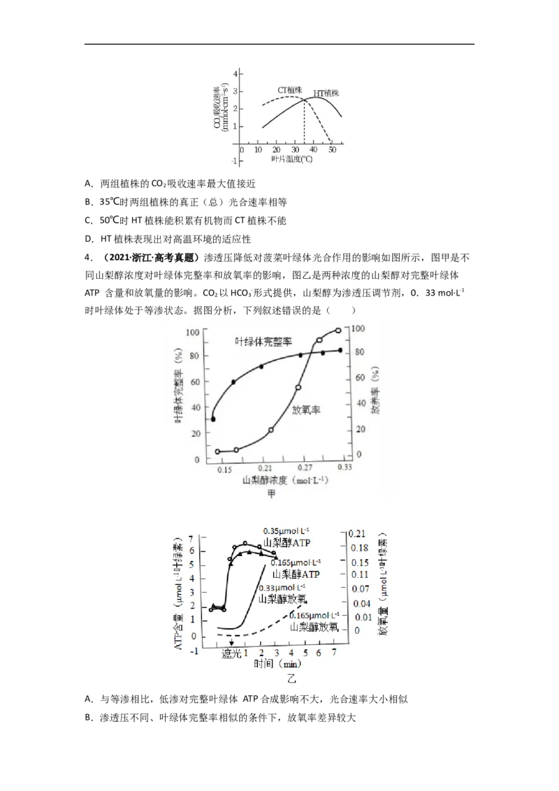 第16讲光合作用与能量转化-精准备考备战2023年高考生物一轮复习精品讲义（生物学必修1）（解析版）_通用版（老高考）复习资料_2023年复习资料_一轮复习