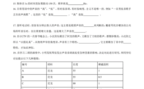 第2章第2节声音的特性测试题_初物_人教版初中物理初二三同步讲义习题练习八九年级电子资料word素材_20250116_181533_A017&mdash;&mdash;人教版初中物理初二三教案讲义专项练习八九年级电子版word资料