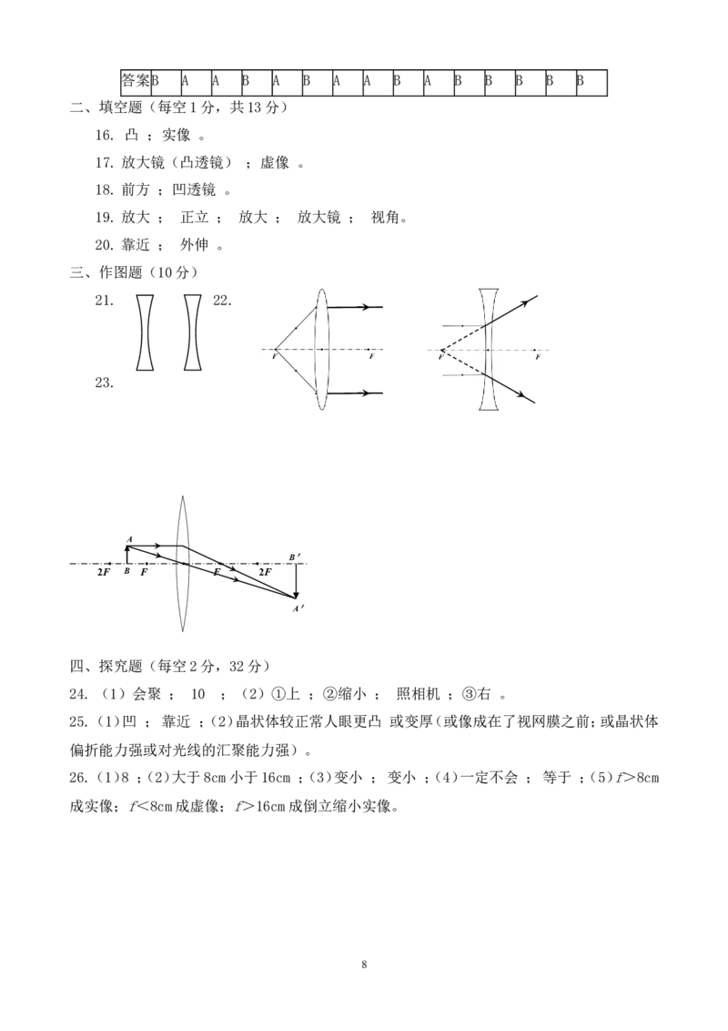 第五章(透镜及其应用)练习题_初物_1初中物理