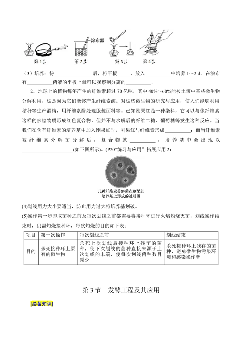 第1章发酵工程（填空版）_2025年新高考资料_专项复习_晨读晚默备战2025年高考生物必背知识清单_第1章发酵工程-晨读晚默备战2025年高考生物必背知识清单