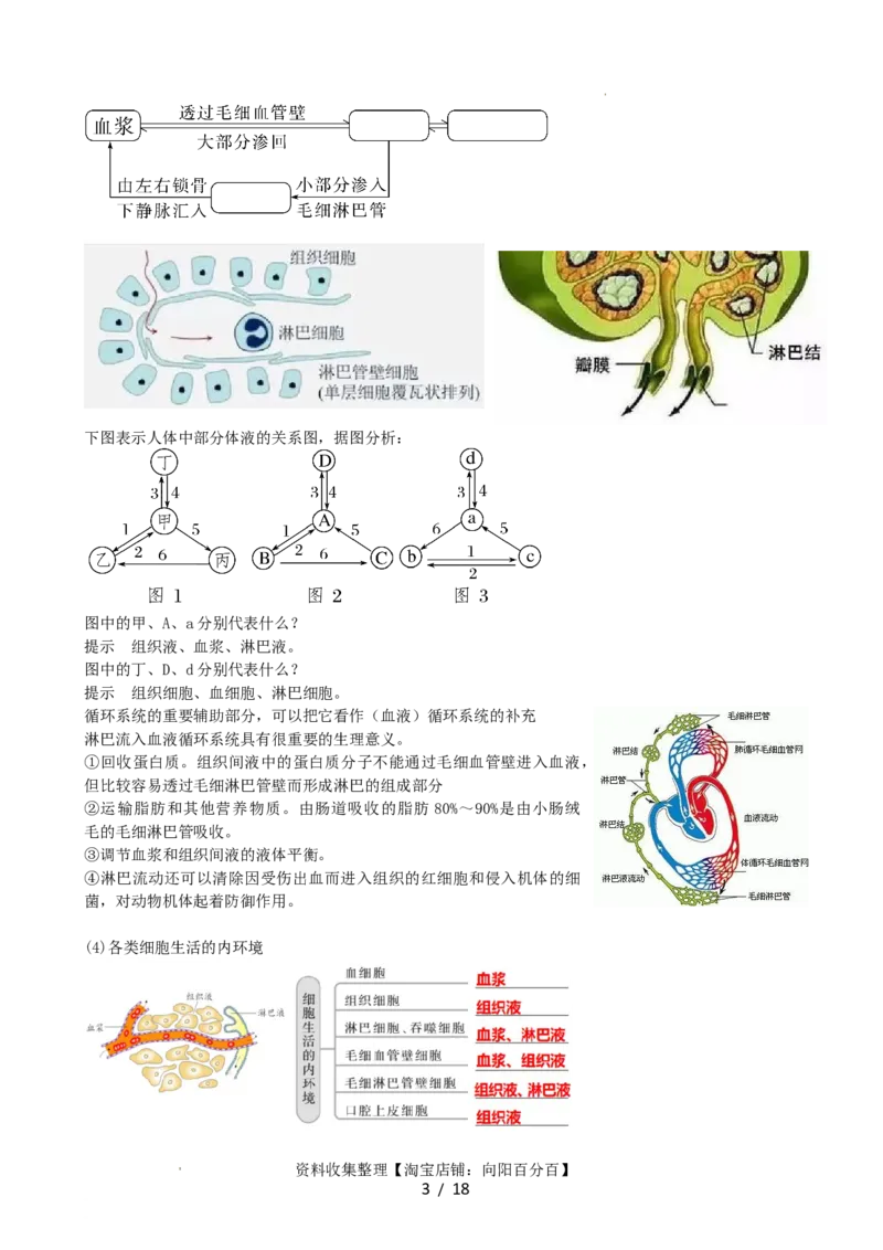 第25讲内环境与稳态（讲义）（学生版）_新高考复习资料_2024年新高考复习资料_一轮复习资料_完2024年高考生物一轮复习讲练测(课件+讲义+练习)（新高考）_讲义+练习